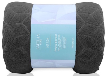 AmeliaHome Nessa Fleece Blanket Charcoal 170x210cm