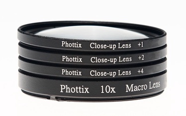 Phottix +1 / +2 / +4 / 10X Macro Close-Up Lens 72mm