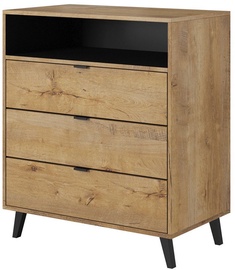 Halmar Nest KM-2 Chest Of Drawers Oak/Black