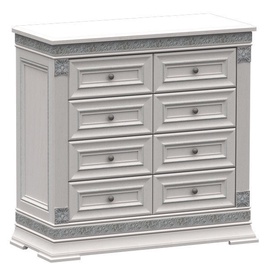 Zov K1-100 Chest Of Drawers Bianco Silver