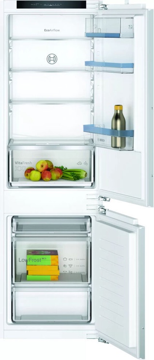 Iebūvējams ledusskapis Bosch KIV86VFE1, saldētava apakšā