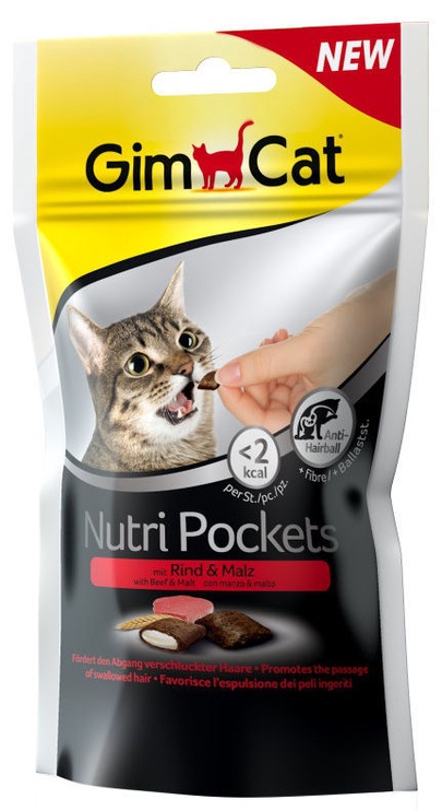 Skanėstas katėms Gimborn Nutri Pockets, jautiena, 0.06 kg