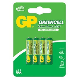 Elementas GP Greencell R03, AAA, 1.5 V, 4 vnt.