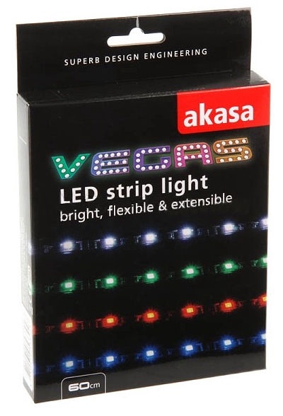 LED juostelė su priklijuojamu tvirtinimu Akasa, raudona