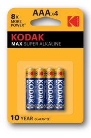Батарейка Kodak, AAA, 4 шт.
