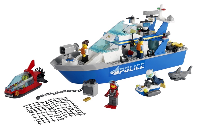 Konstruktors LEGO City Policijas patruļkuģis 60277, 276 gab.