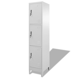 Ladustamisriiul VLX Locker Cabinet With 3 Compartments, 38 cm x 45 cm x 180 cm