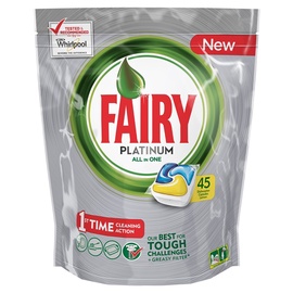 Trauku mazgājamās mašīnas kapsulas Fairy Platinum, 45 gab.