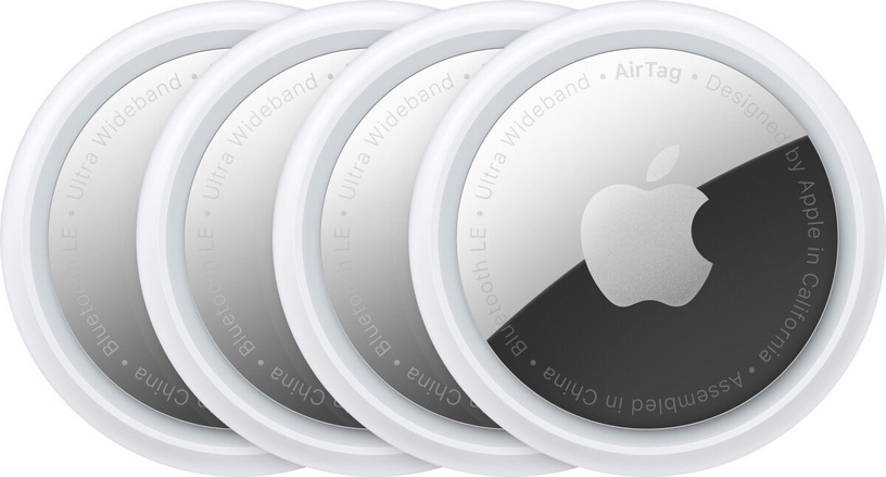 AirTag трекер предметов Apple, белый, 4 шт.