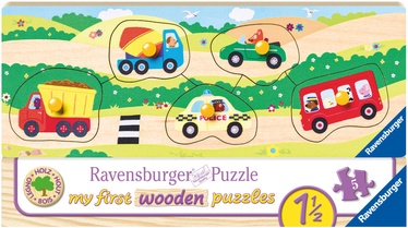 Dėlionė Ravensburger My First Wooden Vehicles 032365, 5 dalių