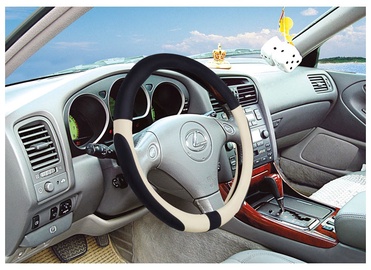 Чехол SN Steering Wheel Cover Black/Beige