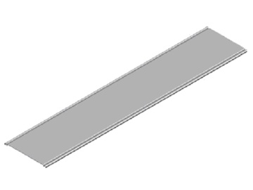 Baks Cable Tray Cap 50x2000mm Galvanized Steel