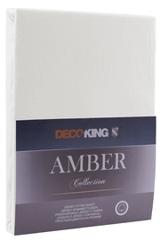 Простыня DecoKing Amber, белый, 200 см x 140 см, на резинке