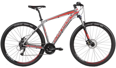 Dviratis Kross Level B1 L Graphite Red Black Glossy 17
