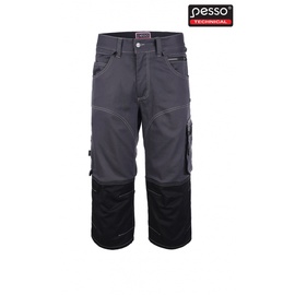 Рабочие штаны Pesso, черный/серый, хлопок/эластан, C56 размер