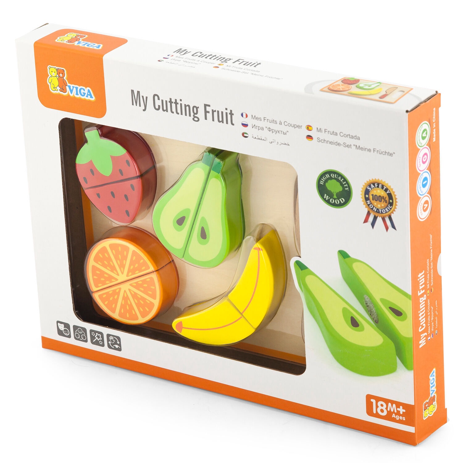 Наборы для игровой кухни, набор для нарезки фруктов VIGA My Cutting Fruit  50978 - 1a.lt