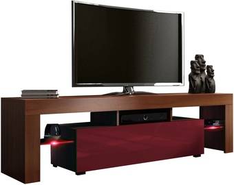 ТВ стол Pro Meble Milano 160 With Light Walnut/Red, 1600x350x450 мм
