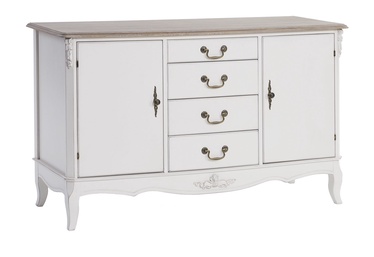 Home4you Elizabeth Chest Of Drawers 142x49x84cm White/Brown