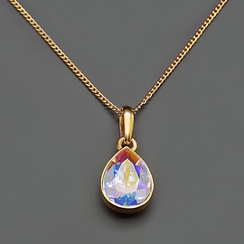 Diamond Sky Pendant Crystal Drop Aurore Boreale With Swarovski Crystals