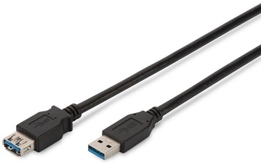 Laidas Assmann USB/USB USB 2.0 A male, USB 2.0 B male, 1.8 m, juoda