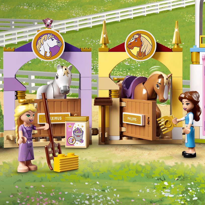 Konstruktor LEGO® | Disney Princess™ Bella ja Rapuntsli kuninglikud tallid 43195, 239 tk
