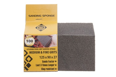 Šlifavimo kempinė Forte Tools, NR100, 125x90x26 mm, 1 vnt.