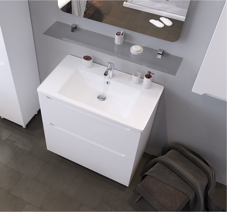 Комплект мебели для ванной Sanwerk, белый, 45 см x 80 см x 85 см