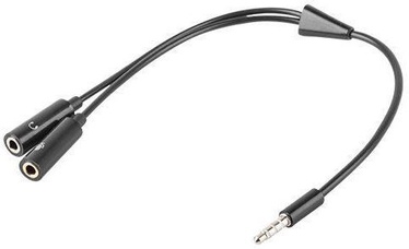 Natec Cable Jack to Jack x2 Black 0.2m