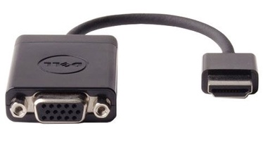 Adapteris Dell HDMI to VGA VGA female, HDMI male, juoda