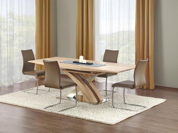 Pusdienu galds izvelkams Sandor, ozola, 160 - 220 cm x 90 cm x 75 cm