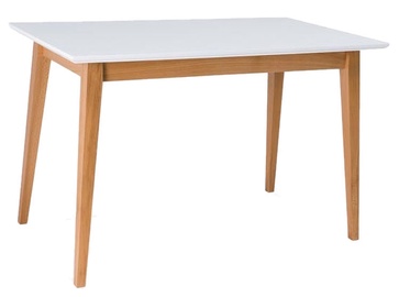 Pusdienu galds Signal Meble Braga White/Beech, 1200x680x760 mm