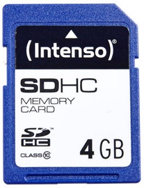 Mälukaart Intenso SDHC Class 10, 4 GB