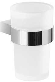Стакан и держатель для ванной комнаты Gedy Canarie, белый/хромовый