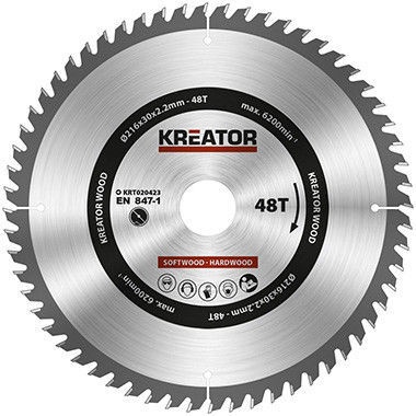 Pjovimo diskas Kreator, 216 mm x 30 mm