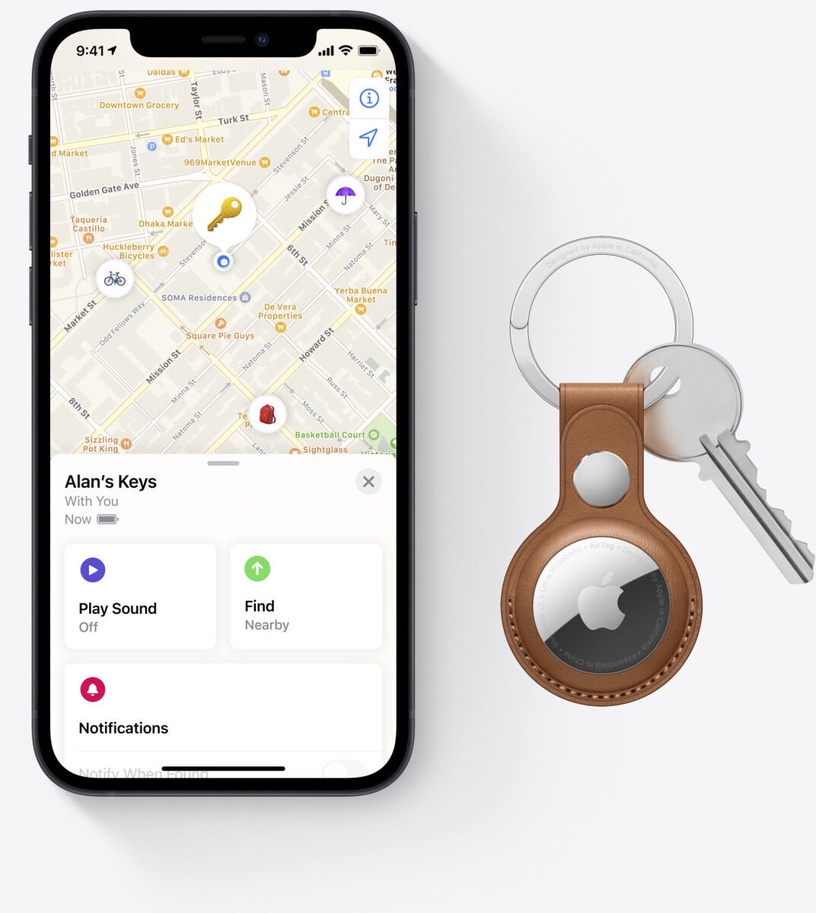 AirTag трекер предметов Apple, белый, 4 шт.
