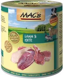 Koerte märgtoit (konserv) Mac's Lamb & Duck 400g
