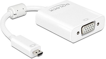 Delock HDMI Micro-D Male To VGA Female With Audio Adapter White