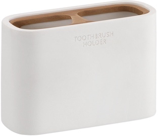 Gedy Ninfea Toothbrush Holder White/Bamboo 1398-02