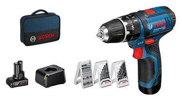 Аккумуляторная ударная дрель-шуруповерт Bosch GSB 12V-15, 12 В, 4000 мАч