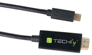 Techly USB-C To DisplayPort Adapter Cable Black 2m