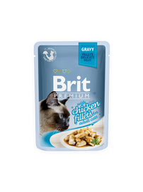 Pašarų papildai katėms Brit Premium Cat Delicate Chicken in Gravy, 85 g