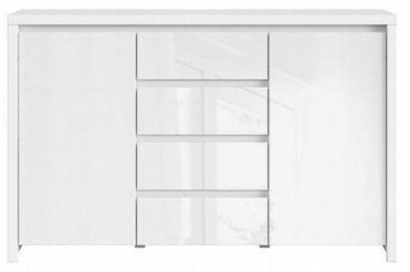 Black Red White Chest Kaspian KOM2D4S White/Glossy