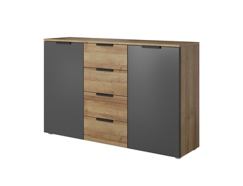 Idzczak Meble Malmo 2D4S Chest Of Drawers Riviera Oak/Graphite