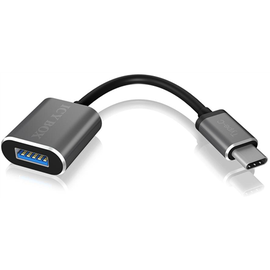 Адаптер ICY Box USB-C to USB-A IB-CB010-C, черный/серый