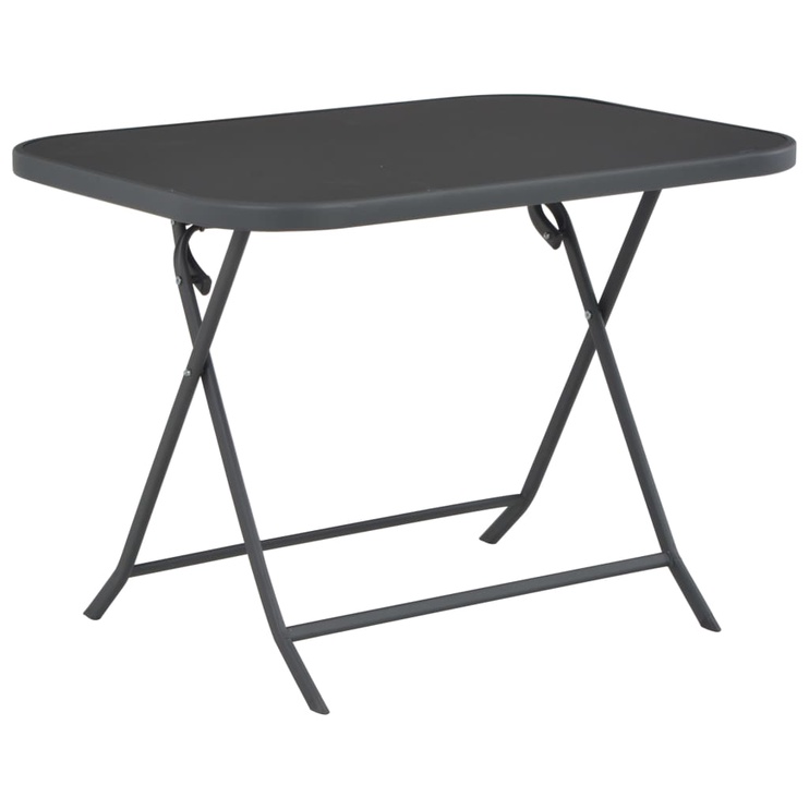 Садовый стол VLX Folding Garden Table, серый, 100 см x 75 см x 72 см