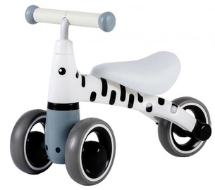 Vaikiškas dviratis EcoToys Zebra, baltas/pilkas, 5.5"