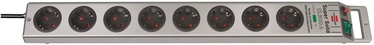 Brennenstuhl Super-Solid Extension Socket With Surge Protection 8way 2.5m Silver