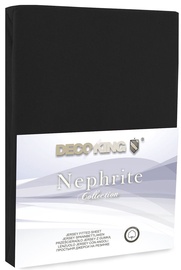 Palags DecoKing Nephrite, melna, 140x200 cm, ar gumiju