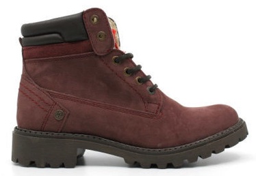 Wrangler Creek Fur Leather Winter Boots Burgundy Red 40