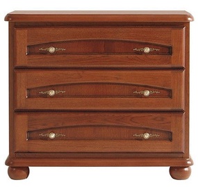 Black Red White Bawaria Chest Of Drawers 45.5x99.5x87cm Brown